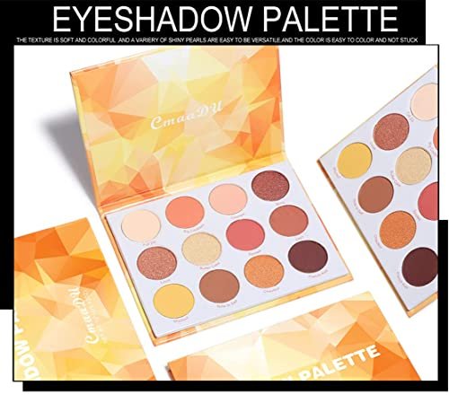 Glitter Eyeshadow Palette Pro 12 Colors - Pigmented Shimmer & Glitter Eye Shadow, Long Lasting Waterproof Makeup Kit for Women - görsel 4