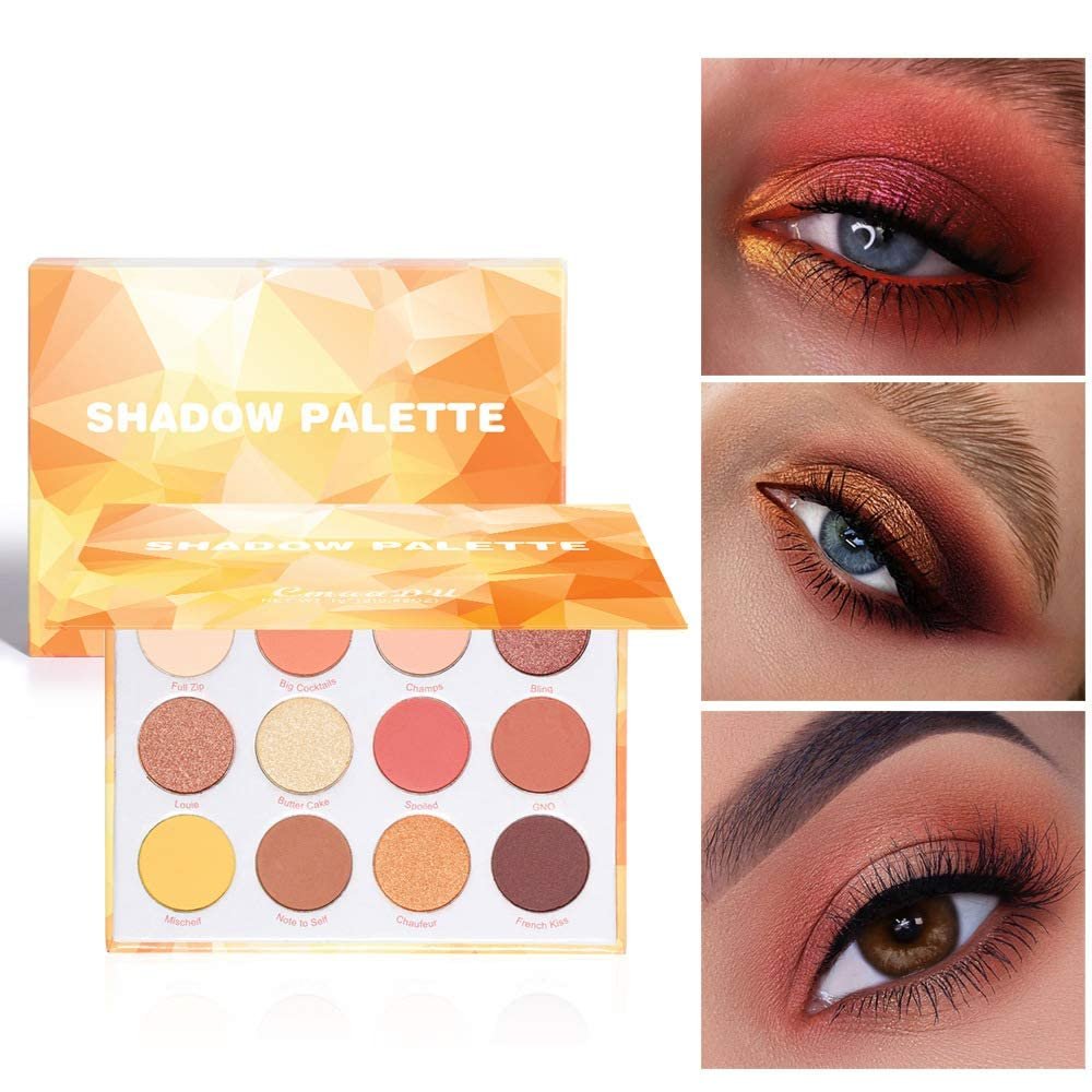 Glitter Eyeshadow Palette Pro 12 Colors - Pigmented Shimmer & Glitter Eye Shadow, Long Lasting Waterproof Makeup Kit for Women - görsel 7