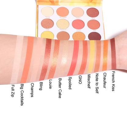 Glitter Eyeshadow Palette Pro 12 Colors - Pigmented Shimmer & Glitter Eye Shadow, Long Lasting Waterproof Makeup Kit for Women