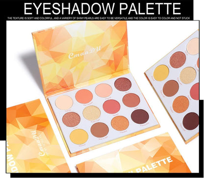 Glitter Eyeshadow Palette Pro 12 Colors - Pigmented Shimmer & Glitter Eye Shadow, Long Lasting Waterproof Makeup Kit for Women