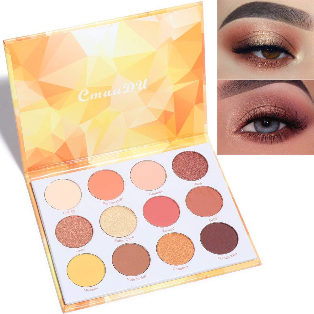 Glitter Eyeshadow Palette Pro 12 Colors - Pigmented Shimmer & Glitter Eye Shadow, Long Lasting Waterproof Makeup Kit for Women - görsel 1