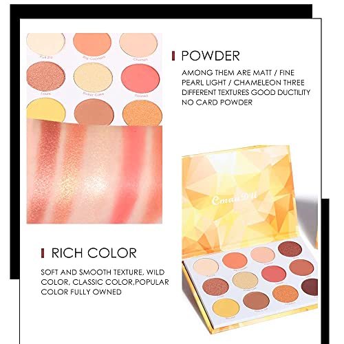 Glitter Eyeshadow Palette Pro 12 Colors - Pigmented Shimmer & Glitter Eye Shadow, Long Lasting Waterproof Makeup Kit for Women - görsel 6