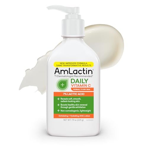 AmLactin Daily Vitamin C Lotion – Brightening Body Lotion for Dry Skin, No-Scrub Exfoliator with 7% Lactic Acid AHA and Vitamin C, 7.9 oz - görsel 2