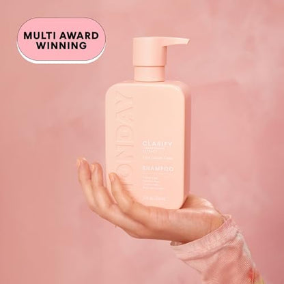 MONDAY HAIRCARE Clarify Shampoo and Conditioner Set for Oily Hair - 12 oz Each with Grapefruit Extract, Coconut Oil, Shea Butter, Vitamin E & Pro-Vitamin B5