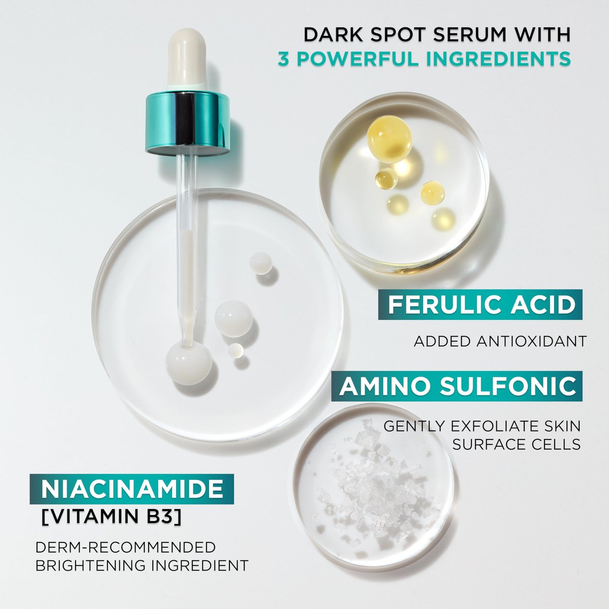 L'Oréal Paris Bright Reveal 12% Niacinamide + Amino Sulfonic + Ferulic Dark Spot Serum, 1 oz with Moisturizer Sample Avelisse