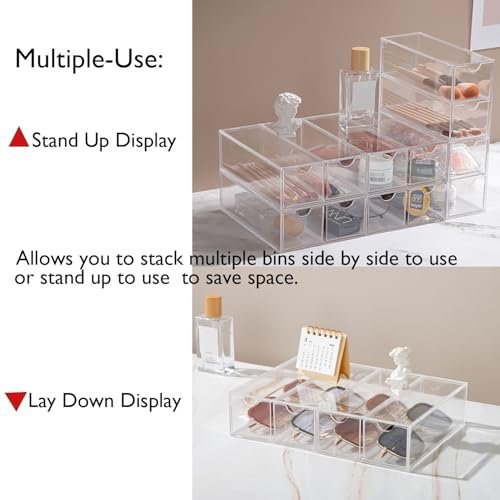 Clear Acrylic Sunglass Storage Box – 4-Layer Eyeglass Organizer with Strong Load-Bearing Tray for Home & Office Avelisse