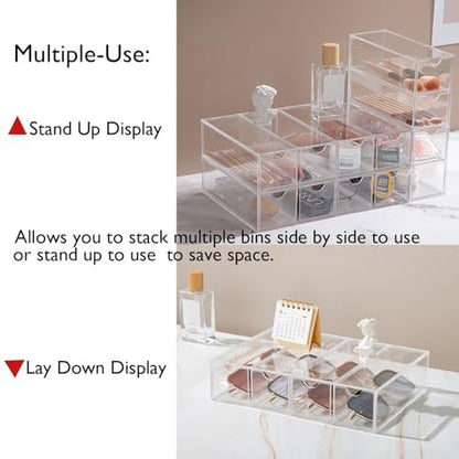 Clear Acrylic Sunglass Storage Box – 4-Layer Eyeglass Organizer with Strong Load-Bearing Tray for Home & Office Avelisse