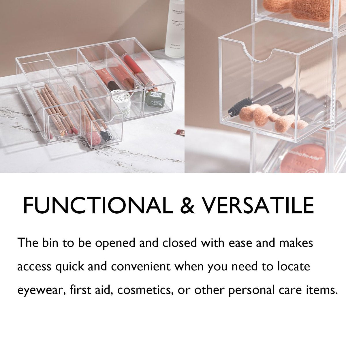 Clear Acrylic Sunglass Storage Box – 4-Layer Eyeglass Organizer with Strong Load-Bearing Tray for Home & Office Avelisse