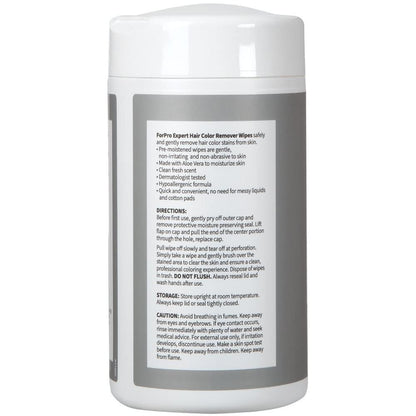 ForPro Professional Collection Expert Hair Color Remover Wipes - Pre-Moistened, Hypoallergenic, Clean Fresh Scent - 100 Count Avelisse