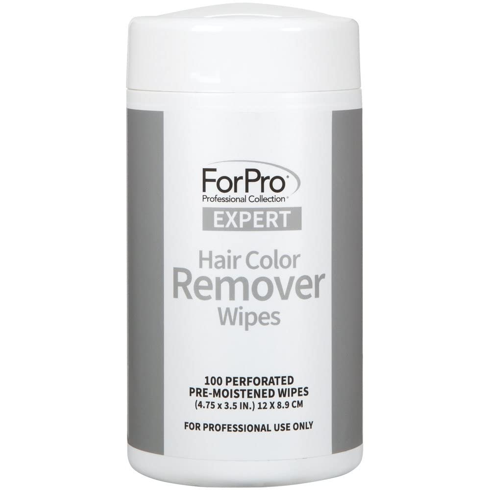ForPro Professional Collection Expert Hair Color Remover Wipes - Pre-Moistened, Hypoallergenic, Clean Fresh Scent - 100 Count Avelisse