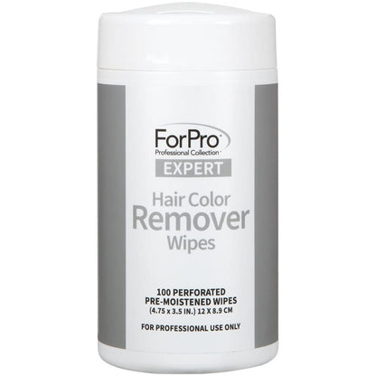 ForPro Professional Collection Expert Hair Color Remover Wipes - Pre-Moistened, Hypoallergenic, Clean Fresh Scent - 100 Count Avelisse