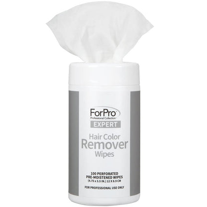 ForPro Professional Collection Expert Hair Color Remover Wipes - Pre-Moistened, Hypoallergenic, Clean Fresh Scent - 100 Count Avelisse