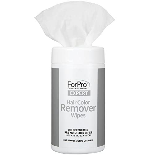 ForPro Professional Collection Expert Hair Color Remover Wipes - Pre-Moistened, Hypoallergenic, Clean Fresh Scent - 100 Count Avelisse