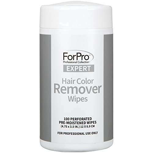 ForPro Professional Collection Expert Hair Color Remover Wipes - Pre-Moistened, Hypoallergenic, Clean Fresh Scent - 100 Count Avelisse
