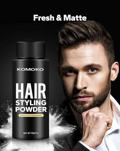 Komoko Hair Styling Powder for Men – 0.7 oz Instantly Volumizing Matte Finish Texture Strong Hold Natural Look - görsel 6
