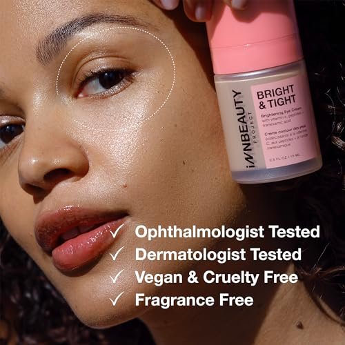 Innbeauty Project Bright & Tight Eye Cream with Vitamin C & Peptides for Dark Circles & Firming, 0.5 oz Avelisse