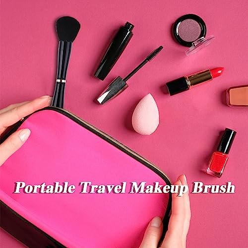 TIESOME 4-in-1 Makeup Brush Set - Double Ended Foundation, Blush, Eyeshadow, Concealer & Powder Brush - All-in-One Travel Makeup Brushes Avelisse