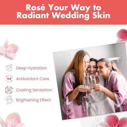Patchology Serve Chilled Rosé Facial Sheet Mask - Hydrating & Soothing Face Mask with Hyaluronic Acid for Glowing Skin, Rosé Scented Self-Care Spa Experience - 2 Pairs