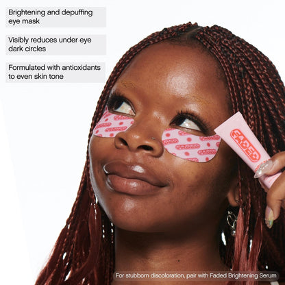Topicals Faded Brightening Under Eye Masks – Depuff, Hydrate & Brighten with Kojic Acid, Caffeine & Niacinamide (6 Patches) Avelisse