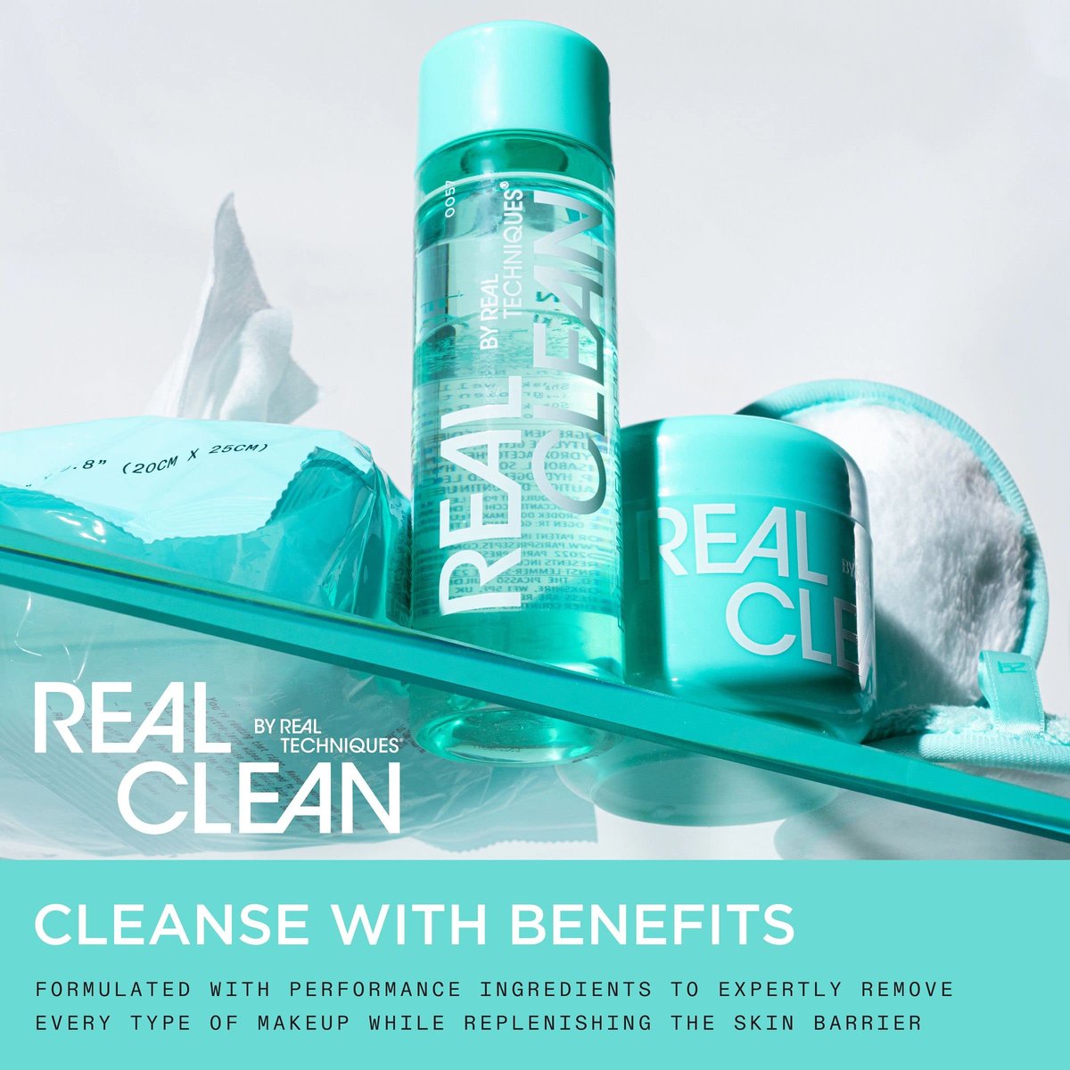 Real Techniques Real Clean Face Erase Makeup Removing Balm – Hydrating Cleansing Balm with Hyaluronic Acid & Vitamin A, 2 fl. oz Avelisse