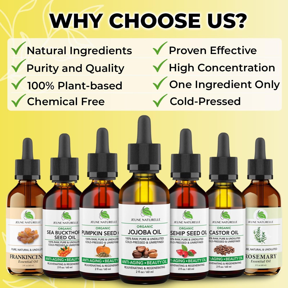Jeune Naturelle Organic Cold Pressed Jojoba Oil - 100% Pure, Raw, Virgin, Unrefined for Hair and Skin - 2 oz - görsel 11