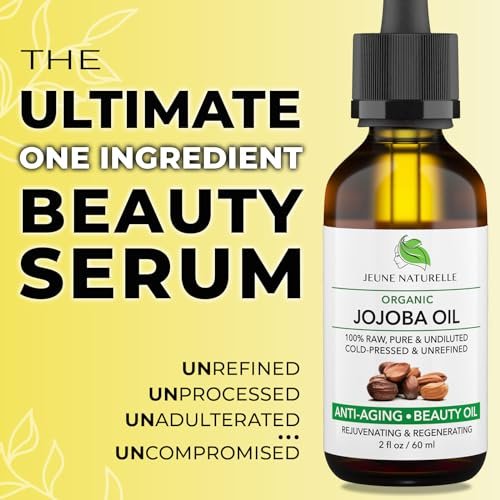 Jeune Naturelle Organic Cold Pressed Jojoba Oil - 100% Pure, Raw, Virgin, Unrefined for Hair and Skin - 2 oz - görsel 4