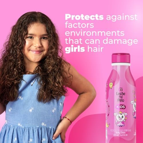 Leche Pal Pelo Kids Styling Cream - Lightweight Hair Cream with Coconut Oil & Jojoba Oil - Gentle Frizz Control for Children - 14.9 oz Avelisse