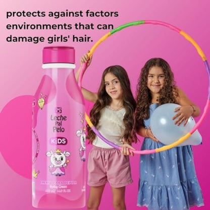 Leche Pal Pelo Kids Styling Cream - Lightweight Hair Cream with Coconut Oil & Jojoba Oil - Gentle Frizz Control for Children - 14.9 oz Avelisse