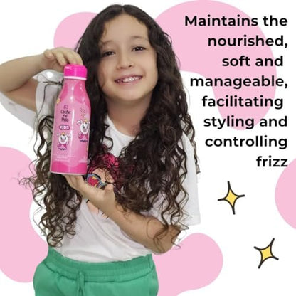 Leche Pal Pelo Kids Styling Cream - Lightweight Hair Cream with Coconut Oil & Jojoba Oil - Gentle Frizz Control for Children - 14.9 oz Avelisse