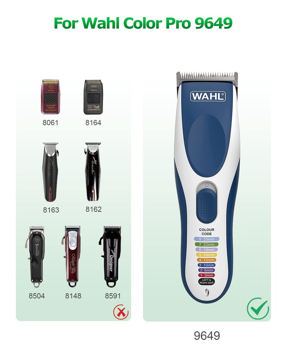 Wahl 9649 Replacement Charger for Color Pro Cordless Hair Clipper & Trimmer - Arkare AC Adapter 6.6FT - görsel 3