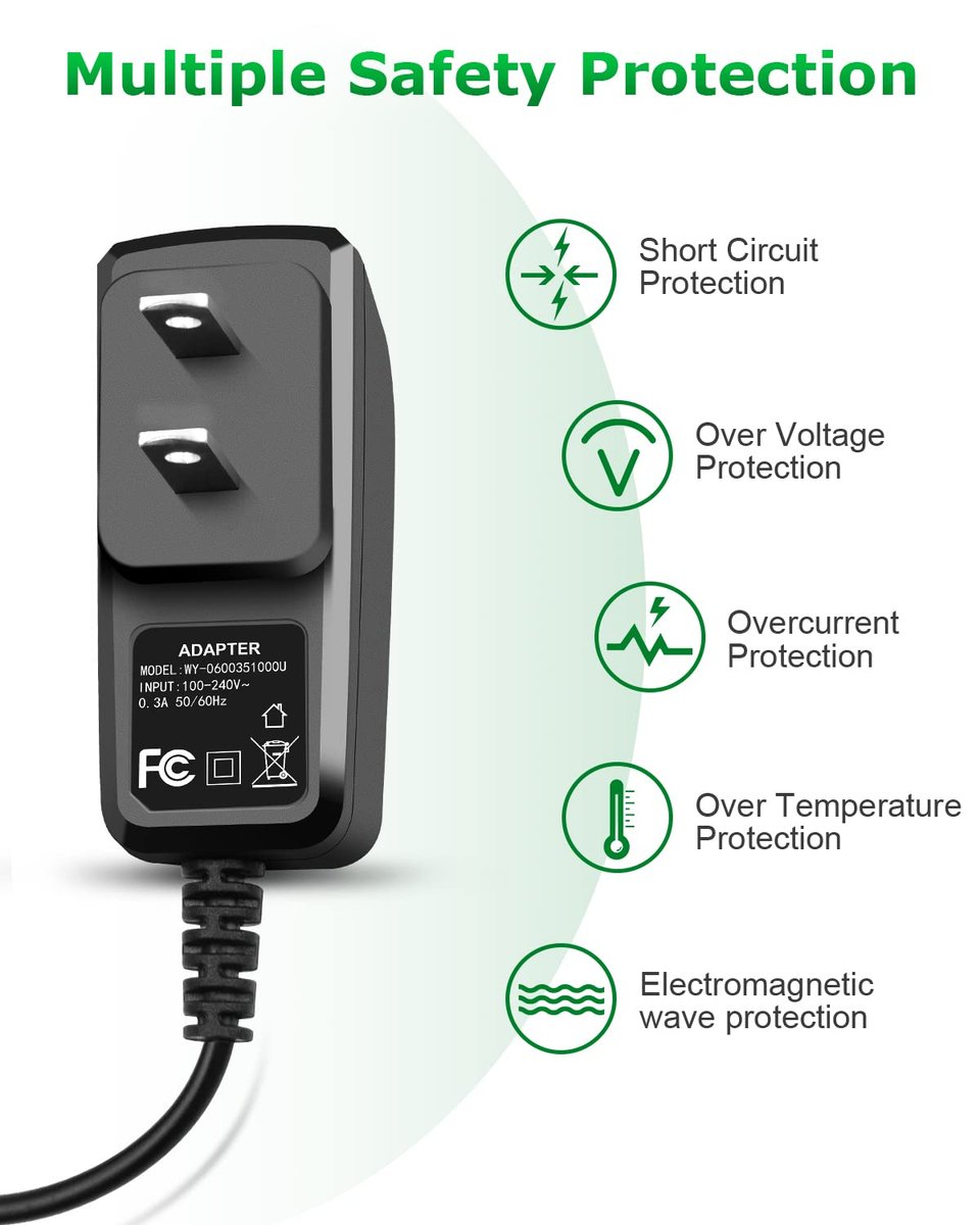 Wahl 9649 Replacement Charger for Color Pro Cordless Hair Clipper & Trimmer - Arkare AC Adapter 6.6FT - görsel 7