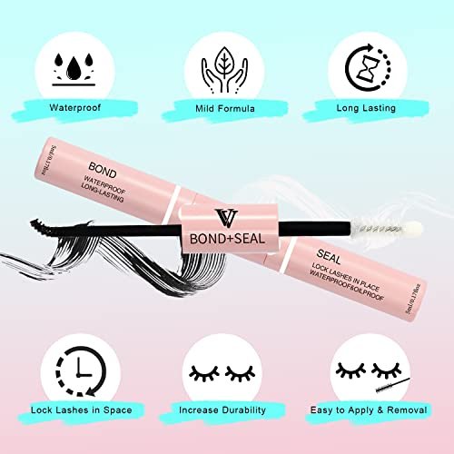 VAVALASH Lash Bond and Seal Cluster Lash Glue - 5ml+5ml, Strong Hold 48-72 Hours, Waterproof for DIY Lash Extensions - görsel 10