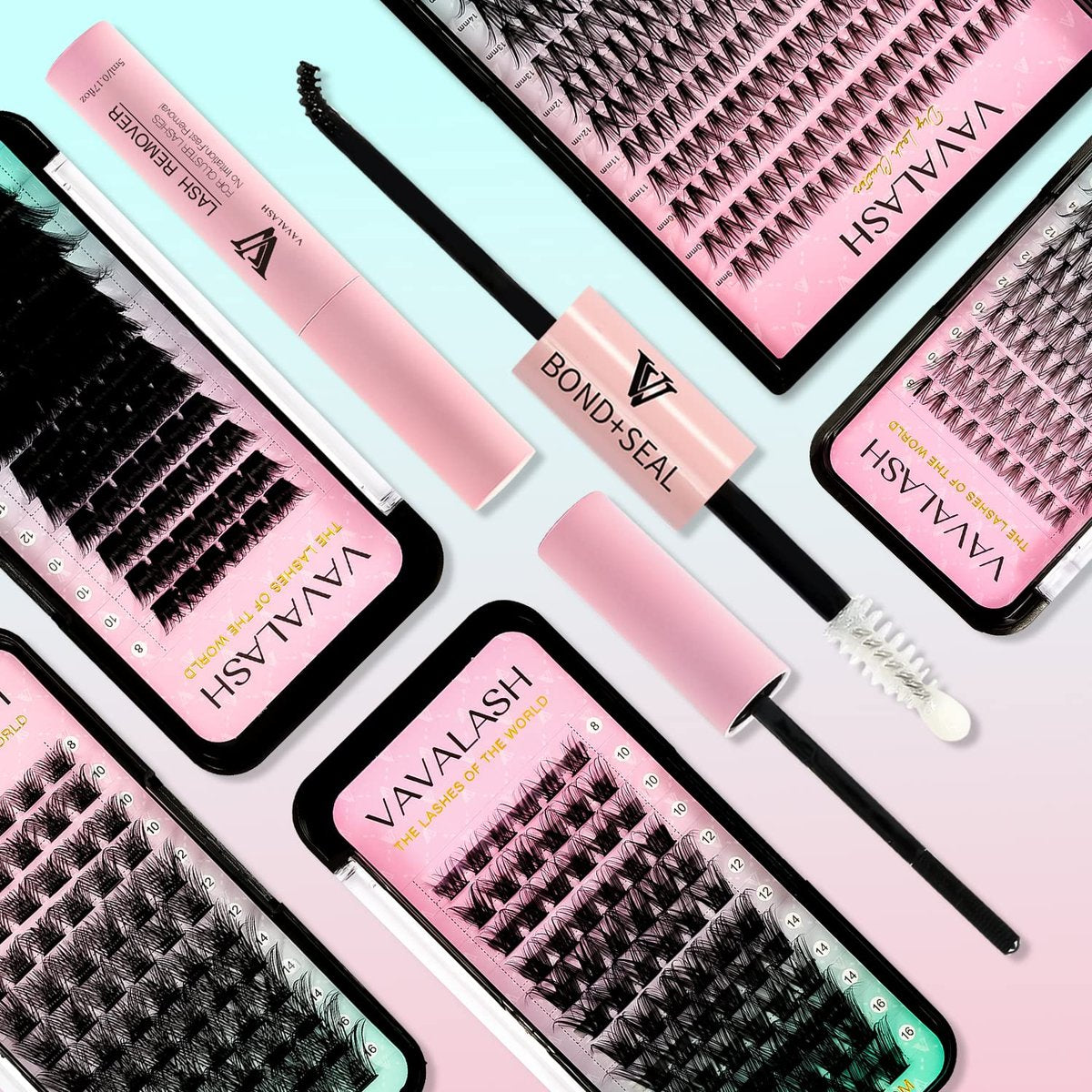 VAVALASH Lash Bond and Seal Cluster Lash Glue - 5ml+5ml, Strong Hold 48-72 Hours, Waterproof for DIY Lash Extensions - görsel 13
