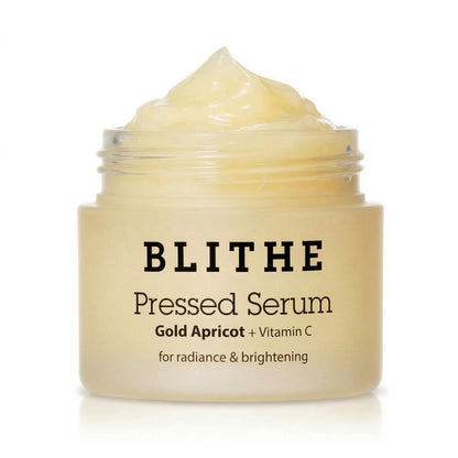 BLITHE Pressed Serum Gold Apricot with Kojic Acid & Vitamin C - Glass Skin Korean Face Serum for Dry Skin, 0.91 fl oz