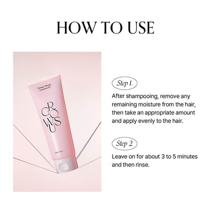GROWUS Damage Therapy Protein Hair Treatment - 7.43 fl oz Repair & Hydrate Deep Conditioner for Dry, Brittle Hair, Bulgarian Rose Musk Scent, Paraben & Sulfate Free K-Beauty Avelisse