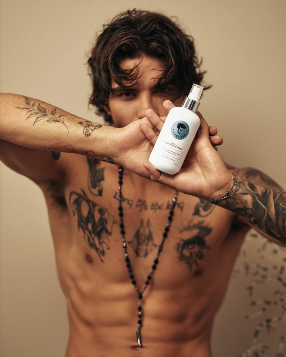 Avenue Man Sea Salt Spray for Men - Texturizing & Thickening Sea Salt Hair Spray with Kelp & Brown Seaweed Extract - Paraben & Sulfate-Free - Add Volume and Texture Beach Hairspray 6.76 Oz Avelisse