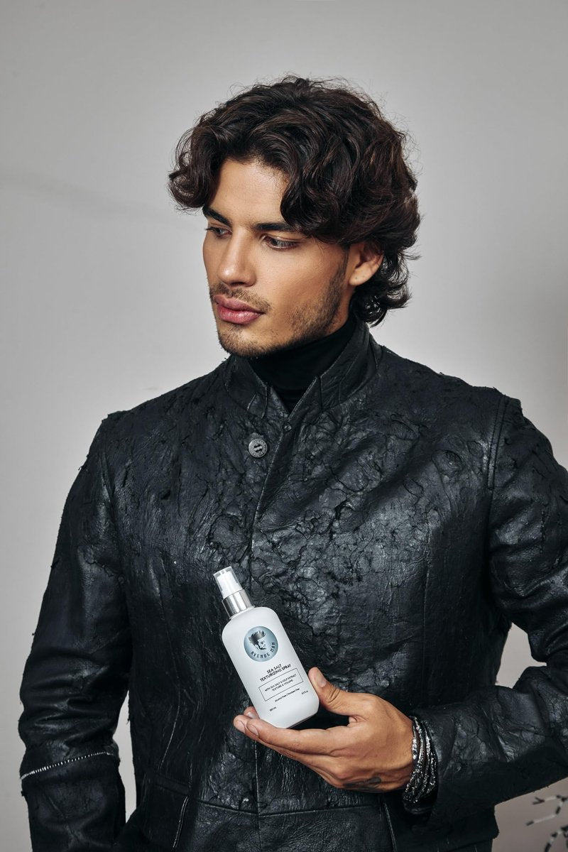 Avenue Man Sea Salt Spray for Men - Texturizing & Thickening Sea Salt Hair Spray with Kelp & Brown Seaweed Extract - Paraben & Sulfate-Free - Add Volume and Texture Beach Hairspray 6.76 Oz Avelisse