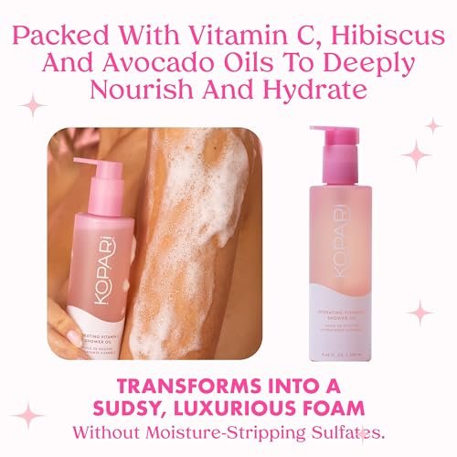Kopari Sudsy Shower Oil - Hydrating & Moisture Locking Body Cleanser (8.45 fl oz) Avelisse