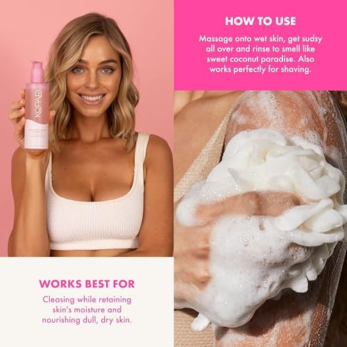 Kopari Sudsy Shower Oil - Hydrating & Moisture Locking Body Cleanser (8.45 fl oz) Avelisse