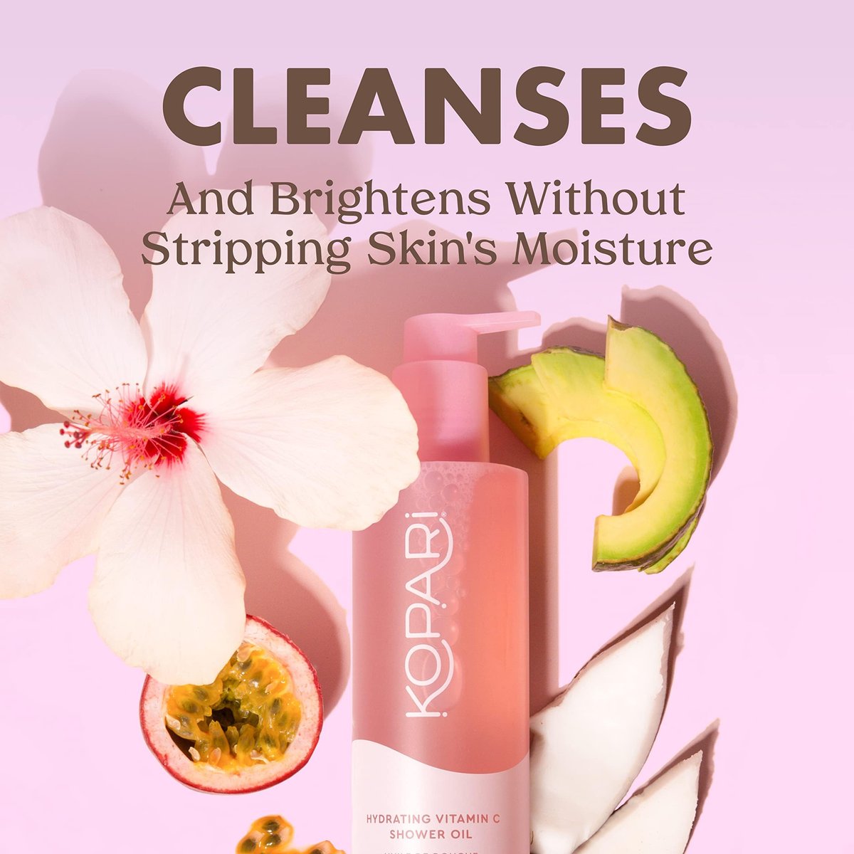Kopari Sudsy Shower Oil - Hydrating & Moisture Locking Body Cleanser (8.45 fl oz) Avelisse