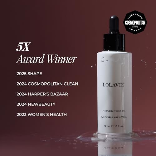 LolaVie Lightweight Hair Oil – 1.5 oz – Weightless Shine, Frizz Control & Split End Smoothing for All Hair Types Avelisse