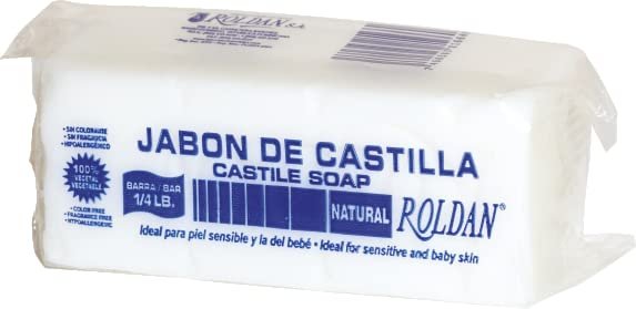 Roldan Castile Soap - Hypoallergenic 4 oz Bar for Sensitive Baby Skin - Pure & Gentle - görsel 1