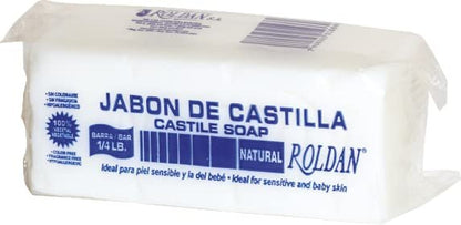 Roldan Castile Soap - Hypoallergenic 4 oz Bar for Sensitive Baby Skin - Pure & Gentle