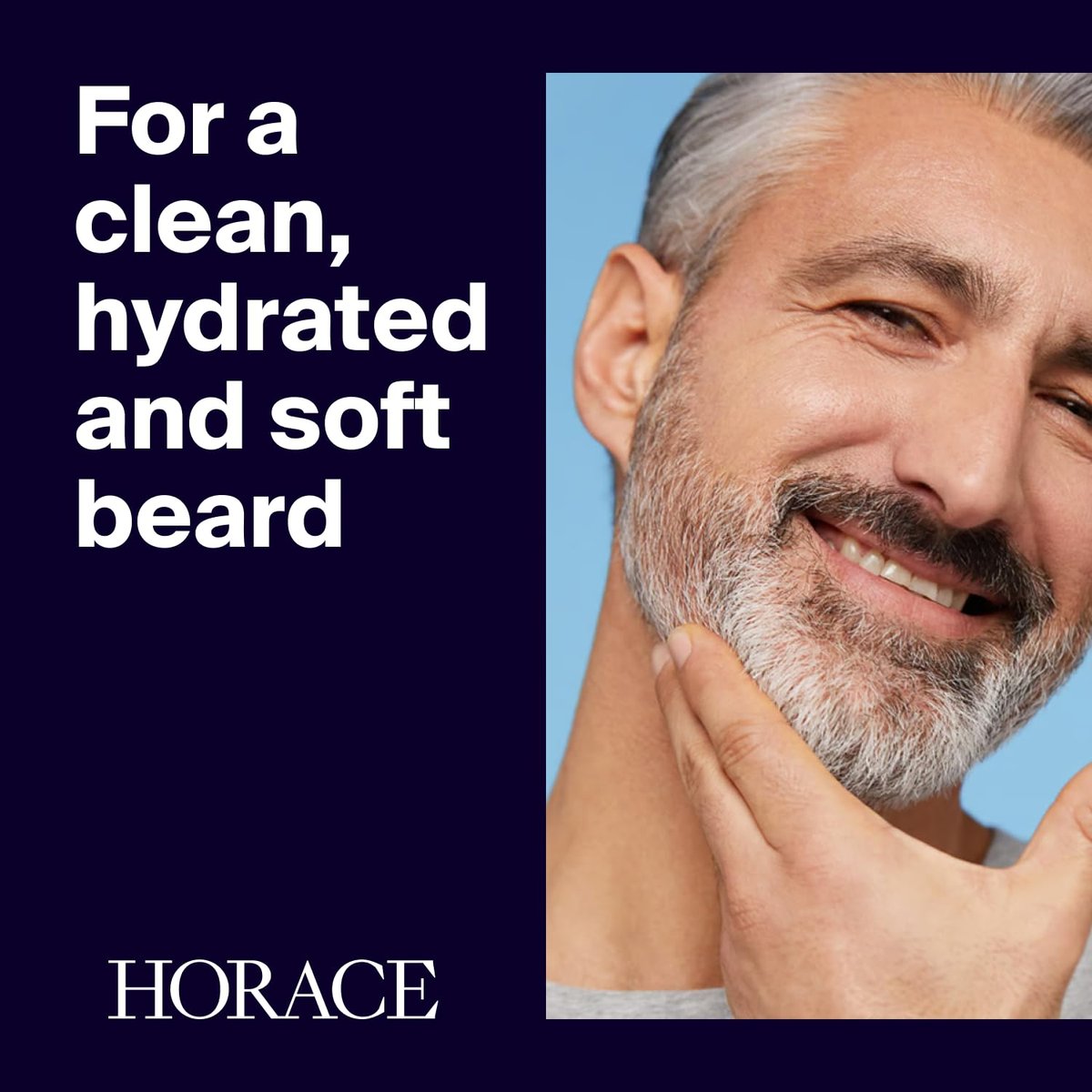 HORACE Beard Shampoo for Men - Sulphate-Free Wash with Castor Oil, Gentle Care for All Skin Types, Woody Aromatic Scent, 250 ml Avelisse