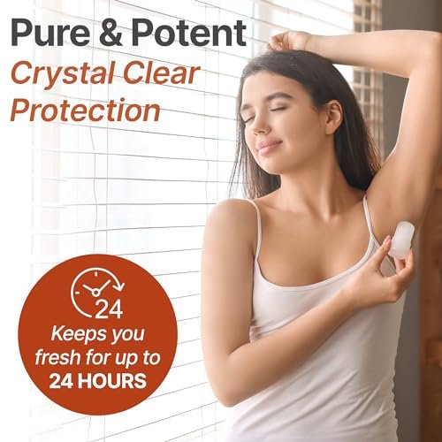 All-Natural Mineral Deodorant Stick Set of 2 - Non-Aluminum Thai Crystal Stone for Lasting Odor Control, Unisex, by Verve CULTURE Avelisse