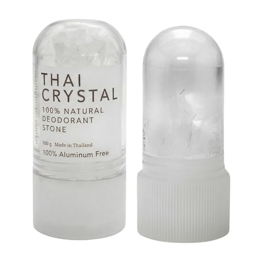 All-Natural Mineral Deodorant Stick Set of 2 - Non-Aluminum Thai Crystal Stone for Lasting Odor Control, Unisex, by Verve CULTURE Avelisse