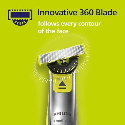 Philips One Blade X2 360 Dual-Way Blade Replacement Heads Compatible with OneBlade & Philips – QP420.50 (2-Pack, Black) Avelisse