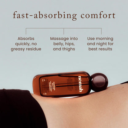 Nemah Belly Oil for Pregnant Women – Stretch Mark Prevention with Jojoba, Coconut & Hemisqualane – Quick Drying, Non-Greasy – Vegan, 3.4 Fl Oz Avelisse