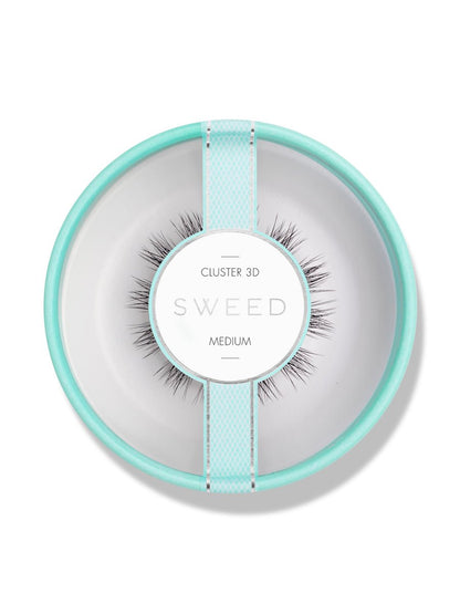 Sweed No Lash Cluster Medium – 12 Count Black Synthetic Fiber False Lashes Avelisse