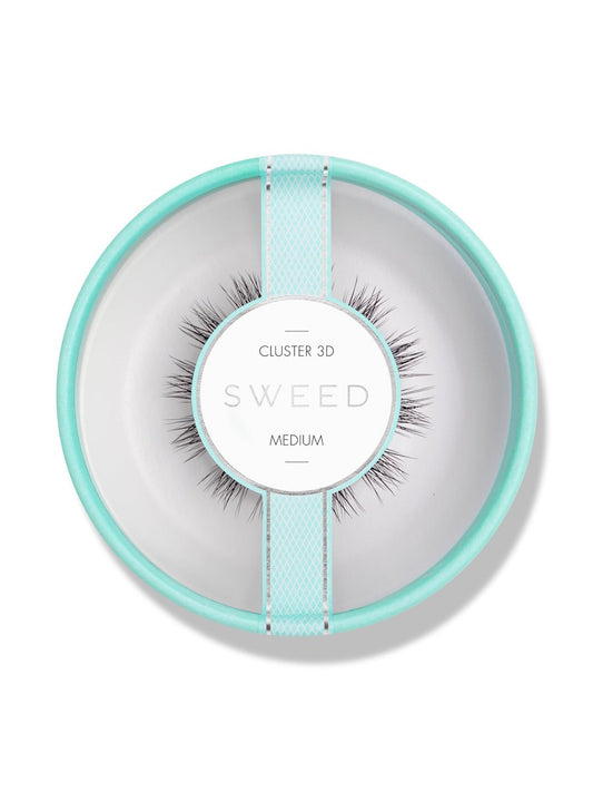 Sweed No Lash Cluster Medium – 12 Count Black Synthetic Fiber False Lashes Avelisse